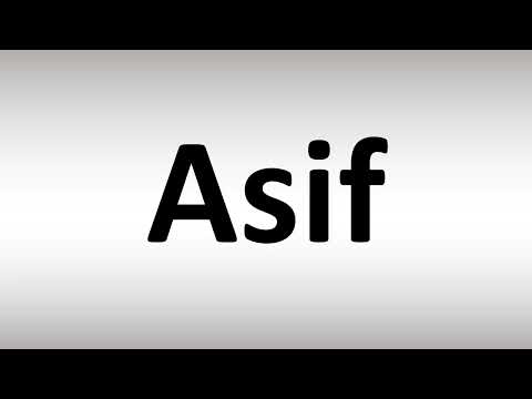 How to Pronounce Asif