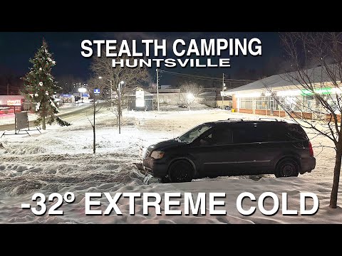 -32º Cold Town Winter Van Camping • Huntsville VanLife