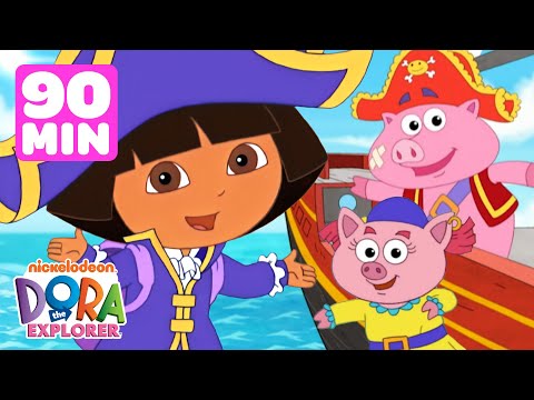 Dora the Explorer Visits Pirates and Fantastical Shores! 🏴‍☠️ 90 Minutes | Dora & Friends