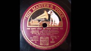 You cant stop me from loving you, Ambrose, 1931