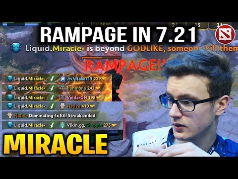 Miracle Rampage with Morphling in Dota 7.21