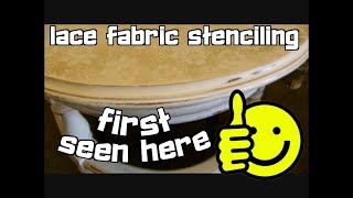 How to do a shabby chic table with lace stencil effect
