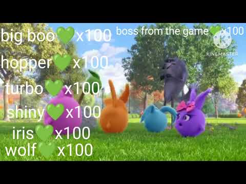 Sunny bunnies and wolf vs boss from the game with healthbars 