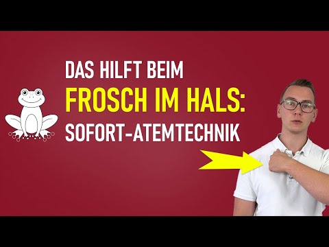 Frog in the throat: This breathing technique helps get rid of the frog!
