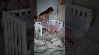 Dětská přístavná mini postýlka Lizzi Gekko Kids 90x45. S matrací a sadou ložního prádla