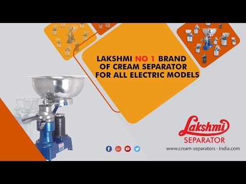 Lakshmi Cream Separator A-109 750LPH SS Electric 1/2HP 220V 50Hz 1P