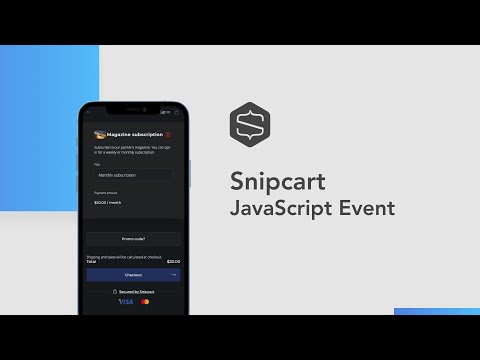 Snipcart Tutorial - JavaScript Event