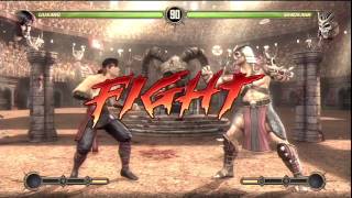 Mortal Kombat 9 - How to Beat Shao Kahn vs Liu Kang (EASY) HD