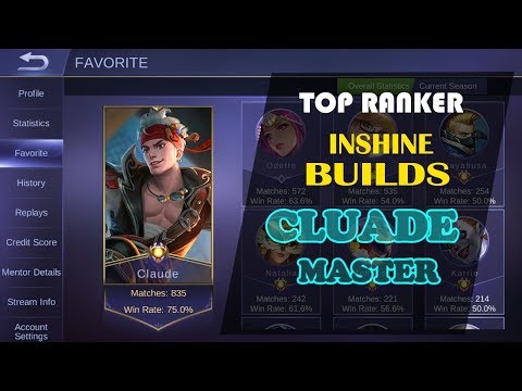 Claude Insane Damage Build & Game Play | Mobile Legends