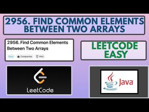 Leetcode2956 Find Common Elements Between Two Arrays Python