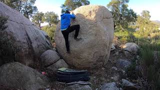 Video thumbnail: Problem 2 (Boulder 111, Puig del Corb), 6b+ (sit). La Jonquera