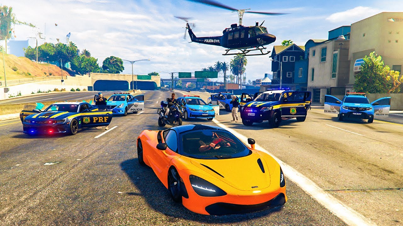 DEI FUGA DA POLICIA COM A MINHA MCLAREN 720S - GTA RP