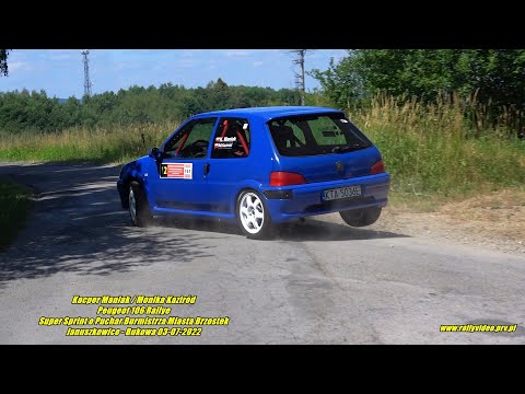 Kacper Maniak / Monika Kaziród - Peugeot 106 Rallye - Super Sprint Brzostek 03-07-2022