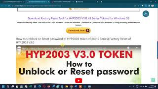 How to Factory Reset of HYP2003 V3.0 Token | HYP2003 V3.0 Token Factory Reset - live demo