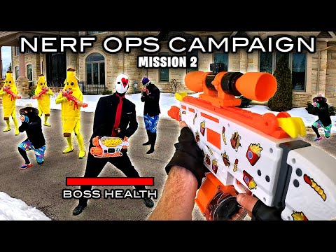 NERF OPS FORTNITE CAMPAIGN | MISSION 2 (Nerf First Person Shooter!)