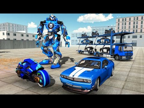 US Police Robot Transform Game 2021 - Police Plane Transport Games - Android Gameplay