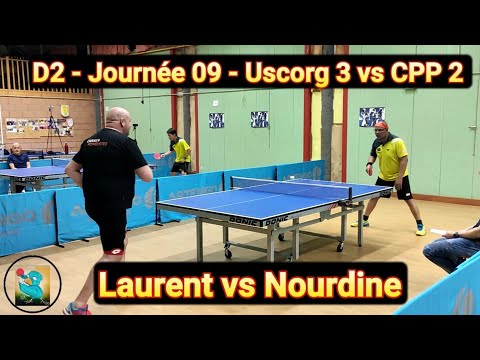 Tennis de Table - D2 - Journée 09 - Uscorg 3 vs CPP 2  - Nourdine vs Laurent - 24/03/22