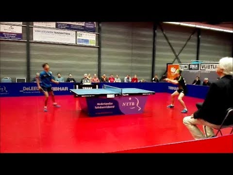 Masters 2019 Tafeltennis Rajko Gommers vs Gabrielius Camara, finaledag