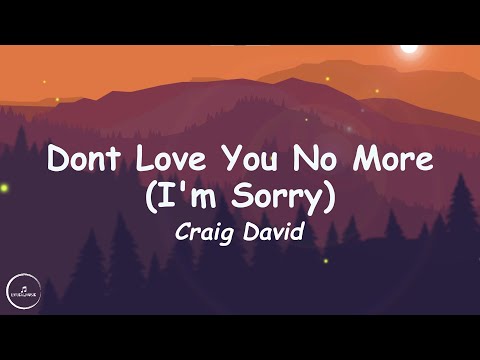 Craig David - Don't Love You No More (I'm Sorry) (Lyrics)🎵