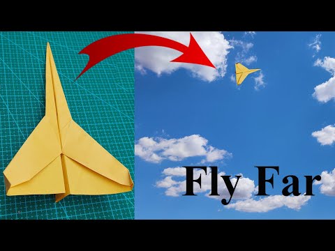 How to fold a paper airplane to fly forever ✈️ WORLD RECORD PAPER AIRPLANE for Flight Time