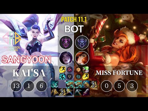 SRB Sangyoon Kai'Sa vs Miss Fortune Bot - KR Patch 11.1