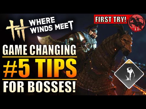 Where Winds Meet - Top #5 Tips to beat Bosses so much Easier! (legend) - First Try Max Difficulty!
