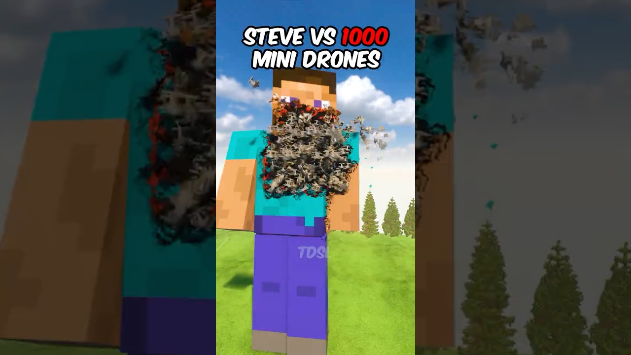 Steve Versus 1000 DRONES! #shorts