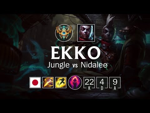Ekko Jungle vs Nidalee - JP Challenger Patch 8.12