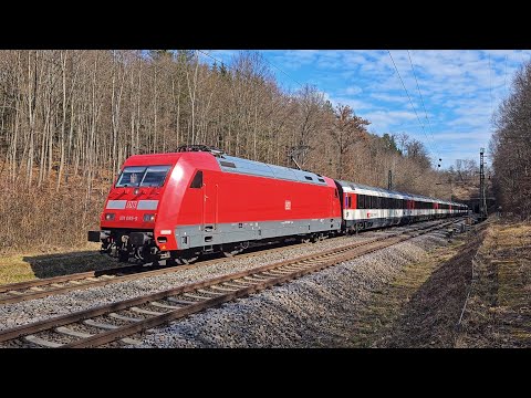 101 085 mit IC 185 nach Zürich zwischen Stuttgart Rohr und Böblingen