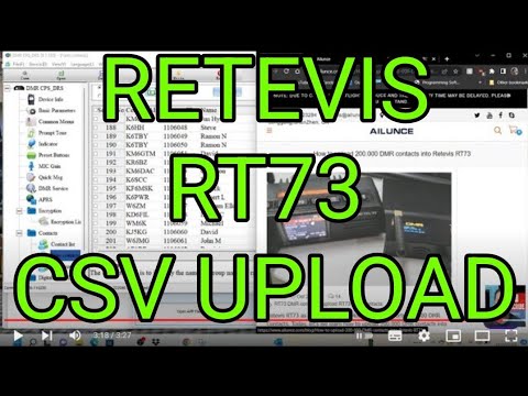 RETEVIS RT73/DB25-5 DMR CSV Contacts Process-Install