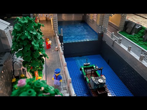Lego Schiffsschleuse (7)Keine Fahrende Schiffe ,Haul Folge 63 LEGO Klemmbaustein Stadt Baustein