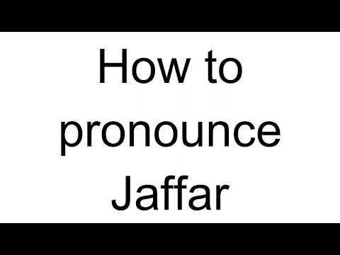 How to Pronounce Jaffar (Arabic)