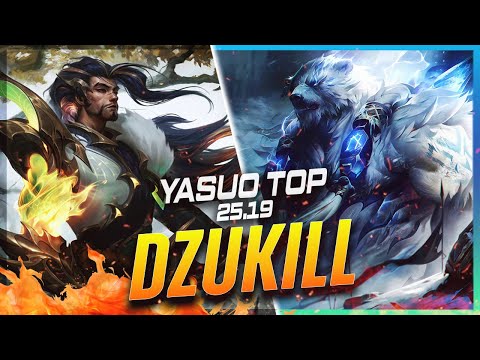 Dzukill - Yasuo vs Volibear TOP Patch 25.19 - Yasuo Gameplay