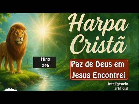 Hino 245 - Paz de Deus em Jesus Encontrei | Harpa Cristã | Louvores com Letra (IA)