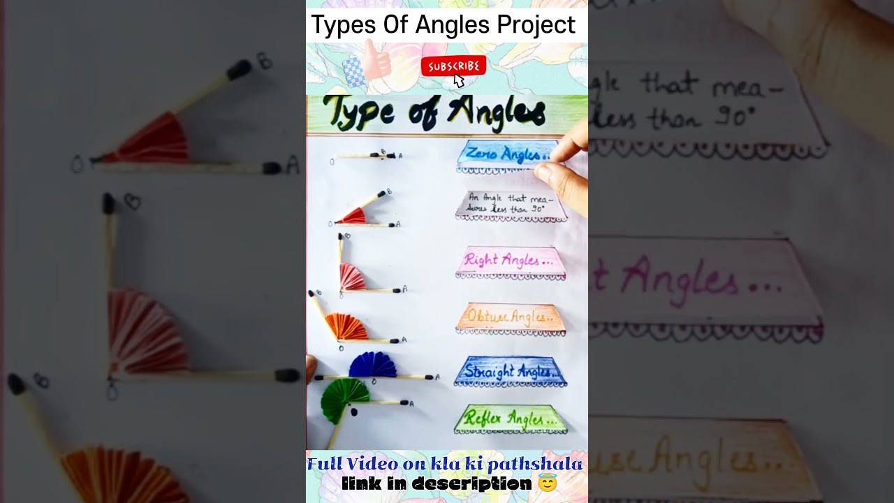 Types of angles Project/ Mathematics Project Idea #shorts #mathematics #project #viral