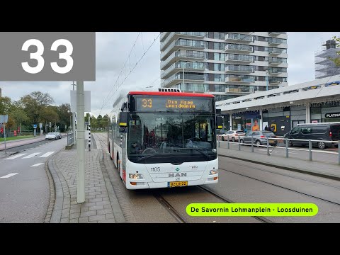 [HTM Den Haag] Trajectfilm RVV 33 De Savornin Lohmanplein - Arnold Spoelplein v.v. | 4K