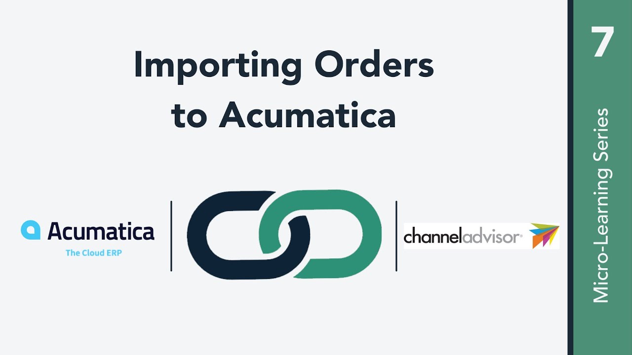 Importing Orders to Acumatica