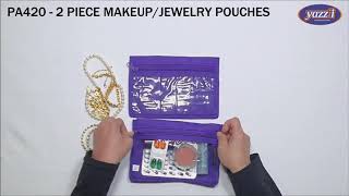 PA420 2 Piece Makeup and Jewelry Pouches | Yazzii Travel Bag