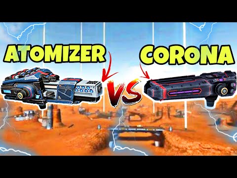 🔥NEW WEAPON ATOMIZER VS CORONA WAR ROBOTS || TEST SERVER || COMPARISON || GAMEPLAY ||