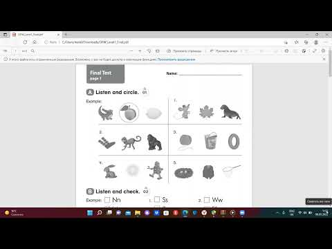 Oxford Phonics World Tests Level 1 Final test A