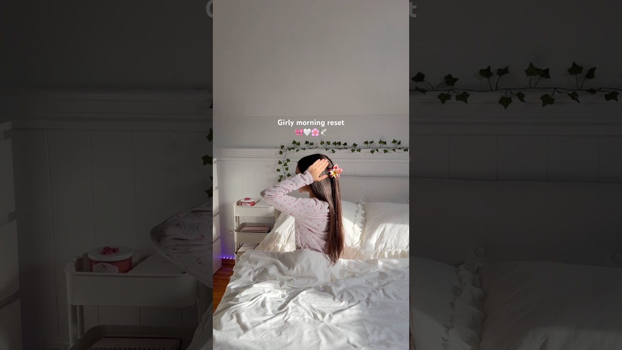 Girly morning reset routine🎀🕊️ #reset #resetroutine #morningreset #roomreset #productivity