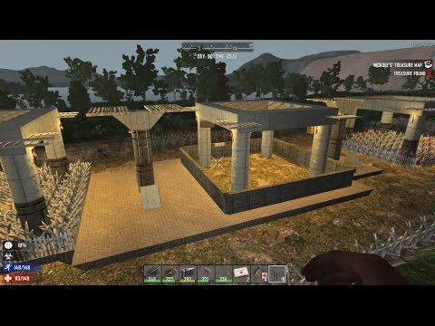 7 Days to Die - Night 42 Horde - "Trump Wall" vs Zombie Horde