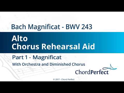 Bach's Magnificat Part 1 - Magnificat - Alto Chorus Rehearsal Aid