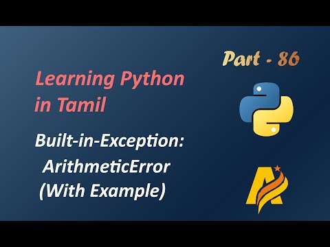 Python In Tamil Built In Exception Python Arithmeticerror With Example Program