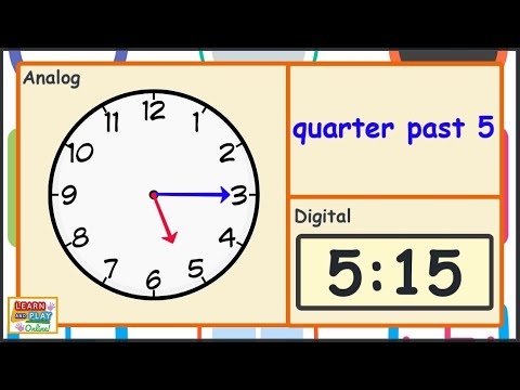 Telling the Time for Kids: Quarter Past Times
