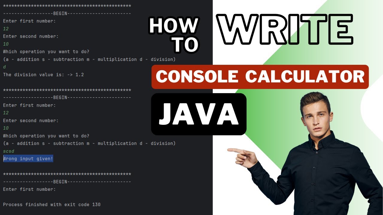 Console based Calculator - Java. How to develop in 15 minutes?