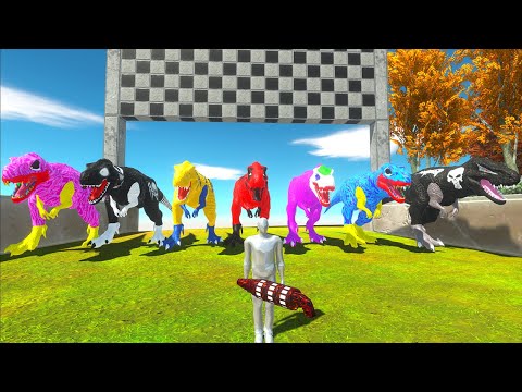 FPS AVATAR ESCAPE SPEED RACE FROM VENOM T-REX - Animal Revolt Battle Simulator