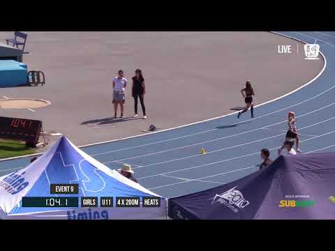 GIRLS U11 4X200M HEAT 1 - 2017 SUBWAY STATE RELAY CHAMPIONSHIPS // LAVicTV