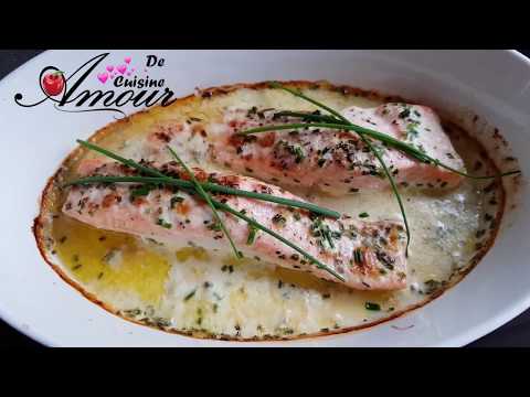 Baked Salmon with Chive Cream