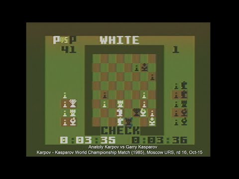 USCF Chess - Karpov vs  Kasparov WCM 1985 Round 16 Recreation